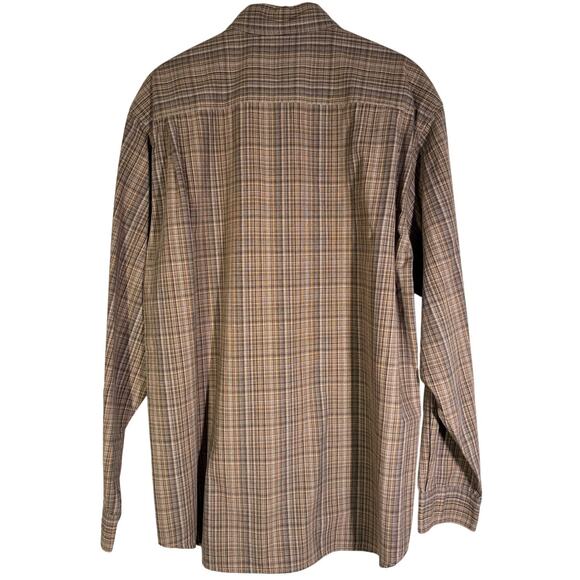 Columbia XCO Men's Tan Plaid Button Down Long Sleeve Shirt - Picture 3 of 3